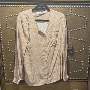 Boden Peach Geometric Blouse
